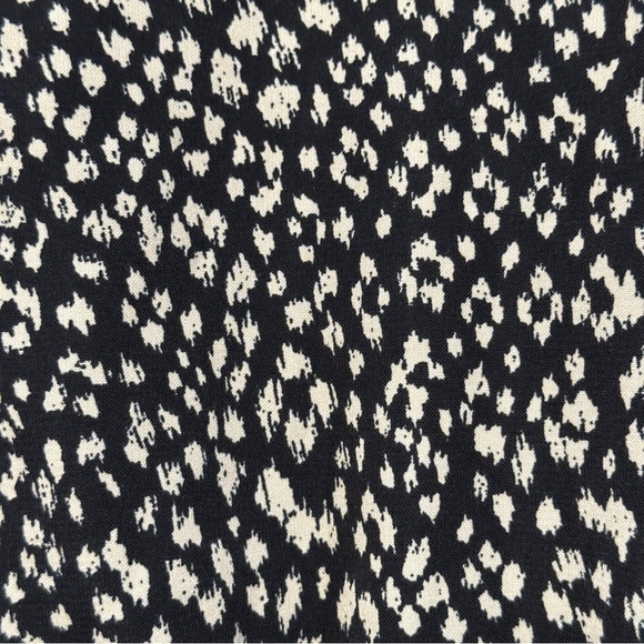 Sadie & Sage XS Peplum Blouse Black White Dot Print Long Sleeve - Picture 3 of 6